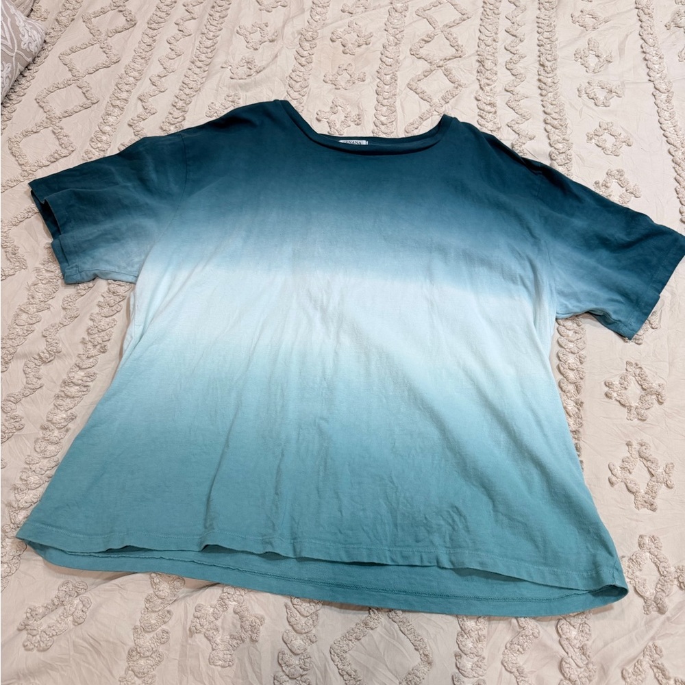 Zenana Outfitters Teal Crewneck Tee